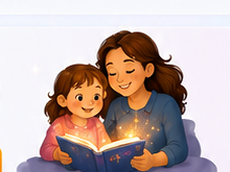Parent and child reading together
